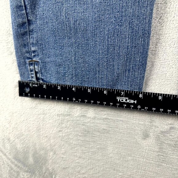 Austin Clothing Co. Women's Capri Denim Jeans Stretch Ankle Slit Blue Size 12 - Picture 8 of 9